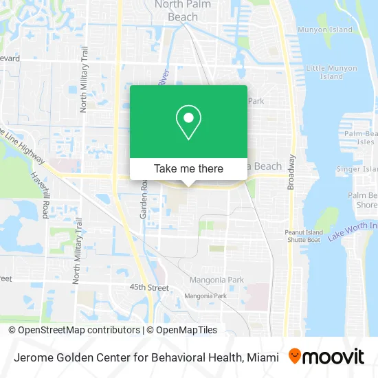 Mapa de Jerome Golden Center for Behavioral Health