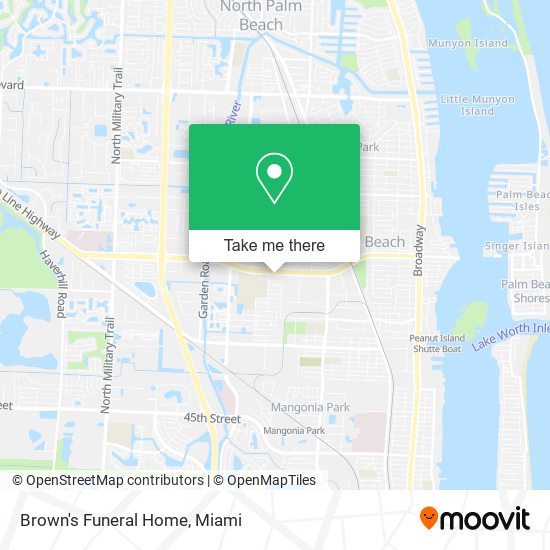 Brown's Funeral Home map