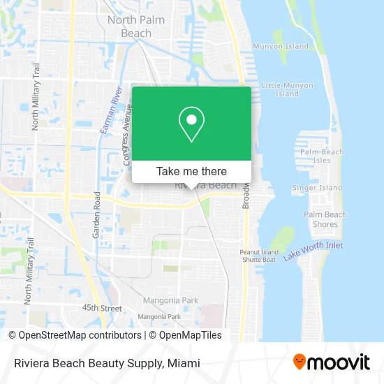 Riviera Beach Beauty Supply map