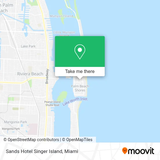 Sands Hotel Singer Island map
