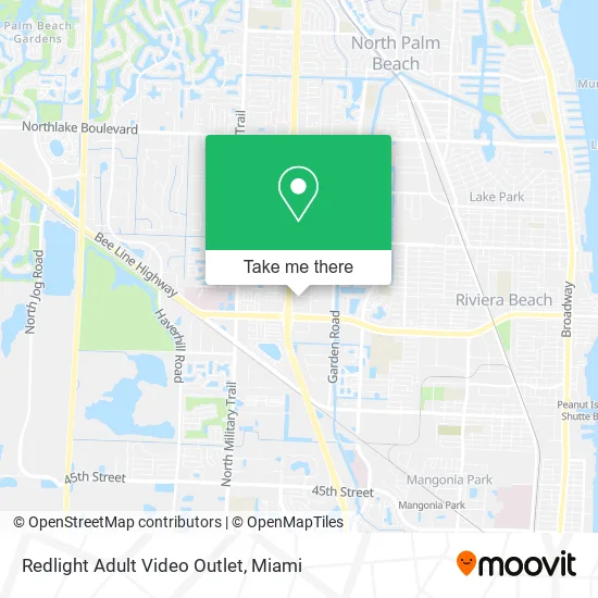 Redlight Adult Video Outlet map