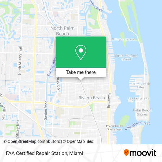 FAA Certified Repair Station map