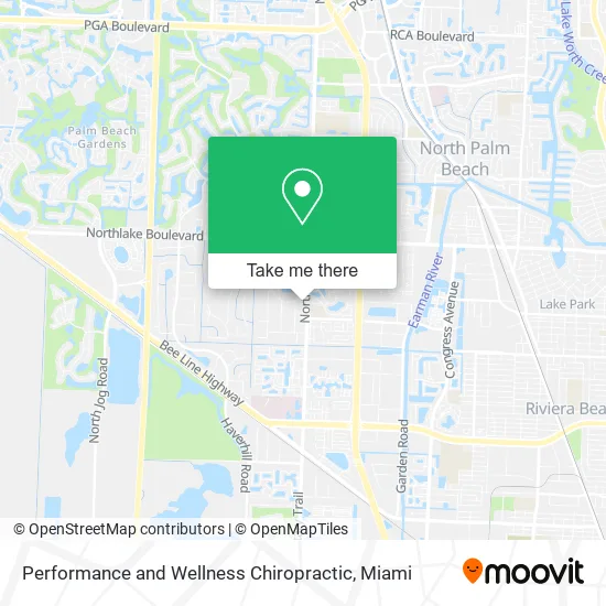 Performance and Wellness Chiropractic map
