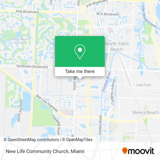 New Life Community Church map
