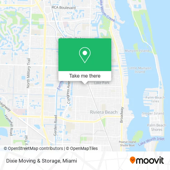 Dixie Moving & Storage map