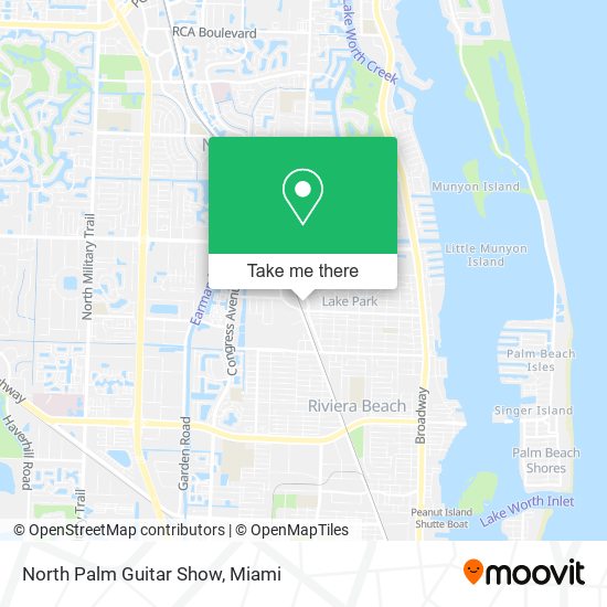 Mapa de North Palm Guitar Show