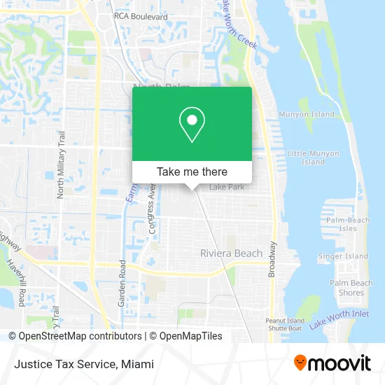 Justice Tax Service map