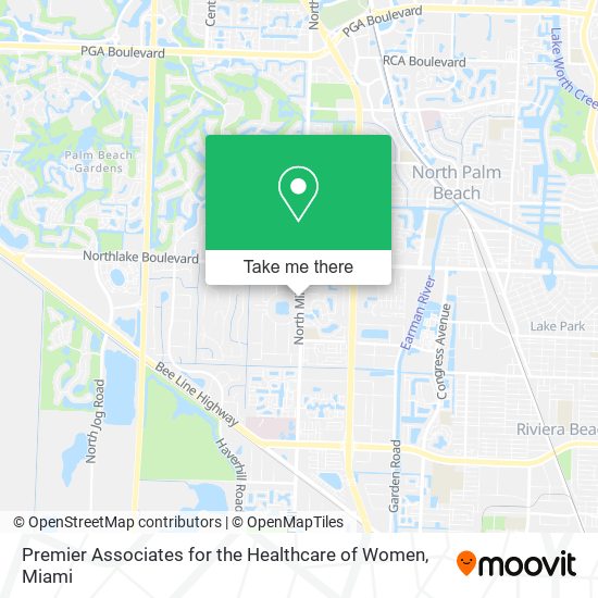 Mapa de Premier Associates for the Healthcare of Women