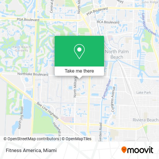 Mapa de Fitness America
