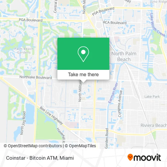 Mapa de Coinstar - Bitcoin ATM
