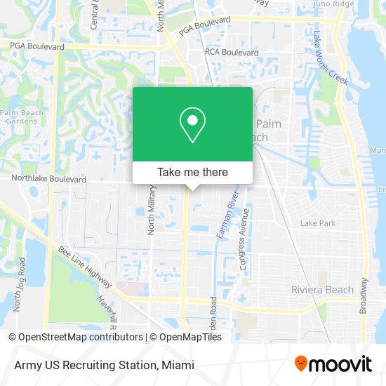 Army US Recruiting Station map