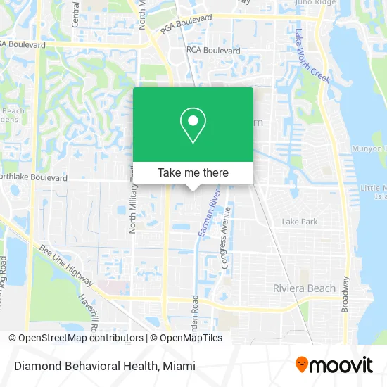 Diamond Behavioral Health map