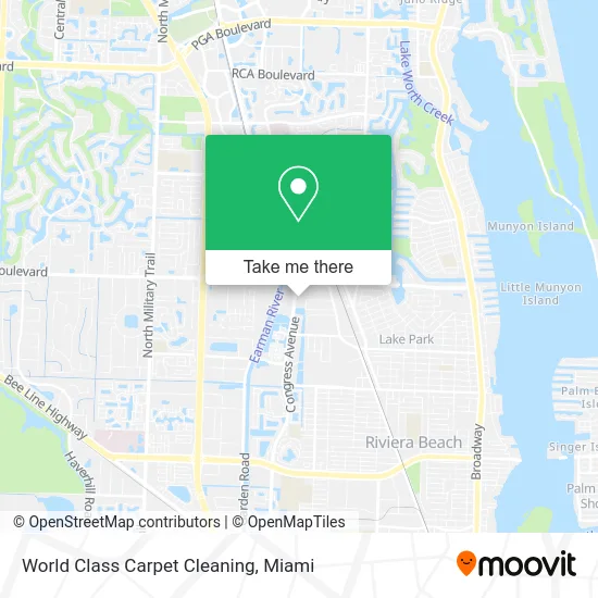World Class Carpet Cleaning map