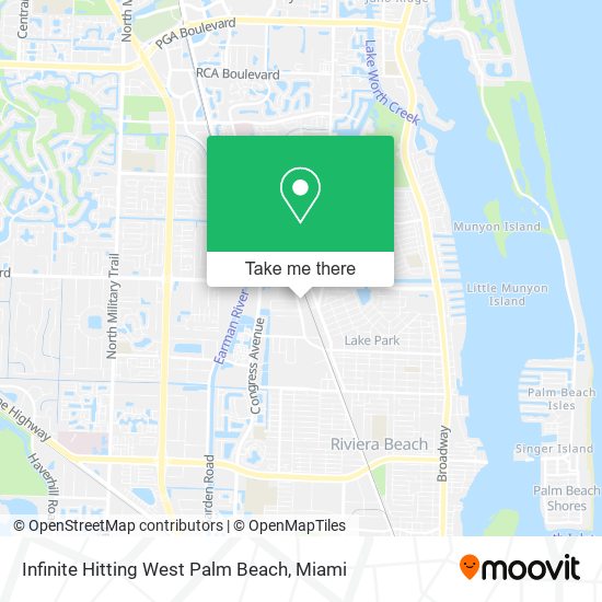 Infinite Hitting West Palm Beach map