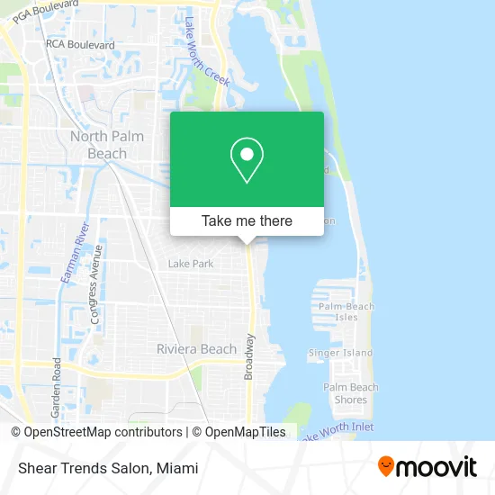 Shear Trends Salon map