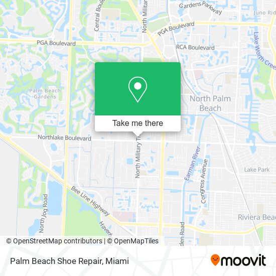 Mapa de Palm Beach Shoe Repair