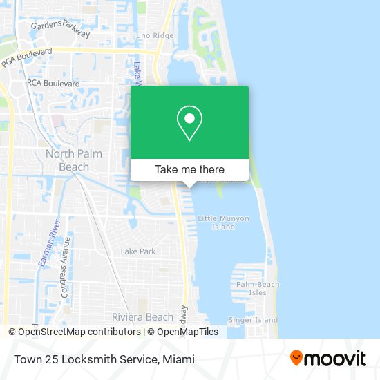 Town 25 Locksmith Service map