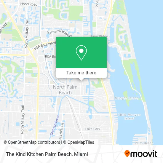 The Kind Kitchen Palm Beach map