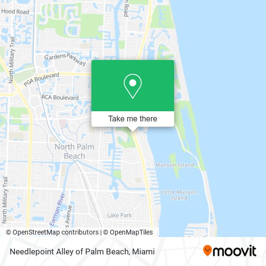 Needlepoint Alley of Palm Beach map