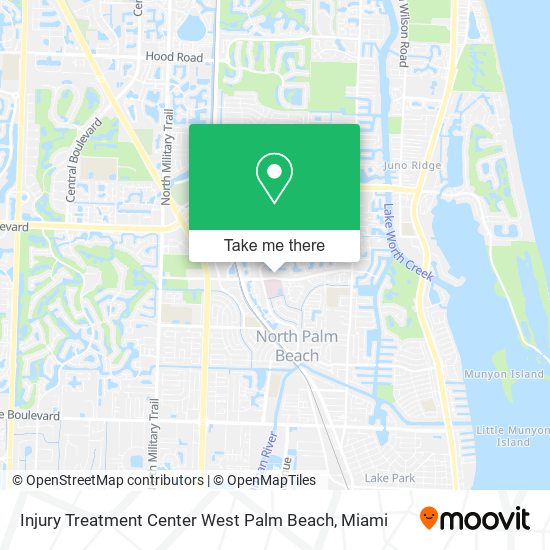 Injury Treatment Center West Palm Beach map