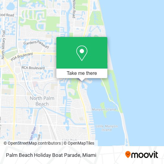 Mapa de Palm Beach Holiday Boat Parade