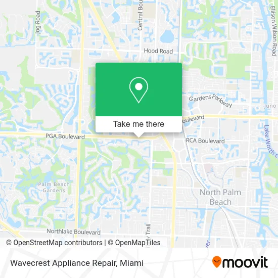 Wavecrest Appliance Repair map
