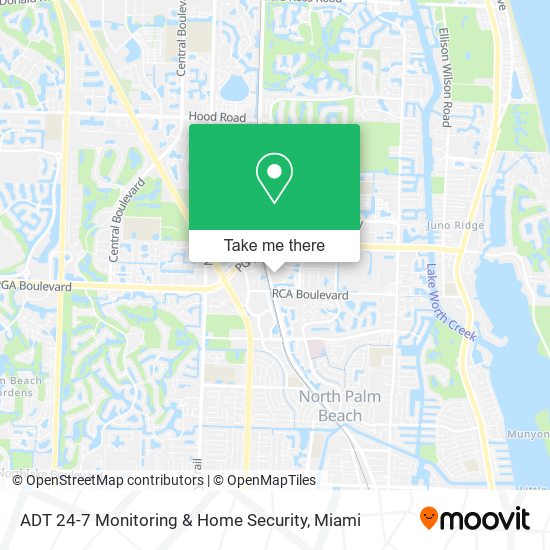 Mapa de ADT 24-7 Monitoring & Home Security