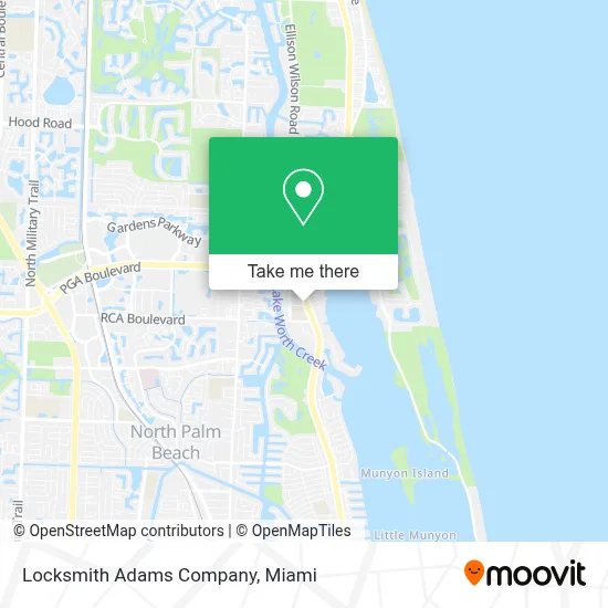 Locksmith Adams Company map