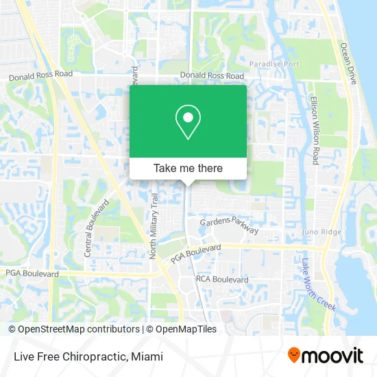 Live Free Chiropractic map