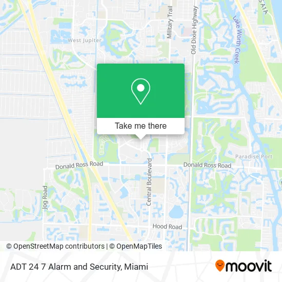 ADT 24 7 Alarm and Security map