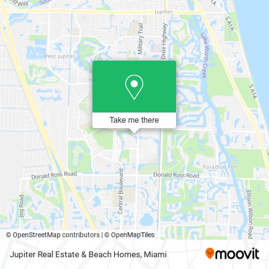 Jupiter Real Estate & Beach Homes map
