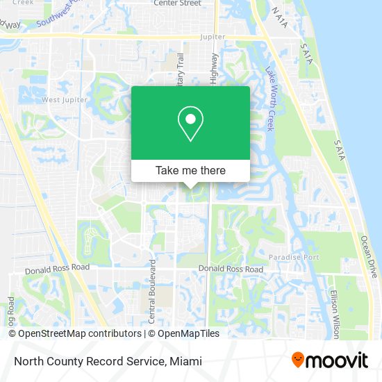 Mapa de North County Record Service
