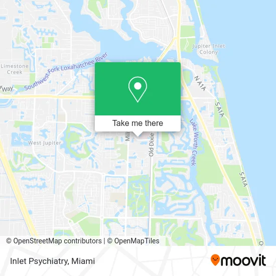 Inlet Psychiatry map