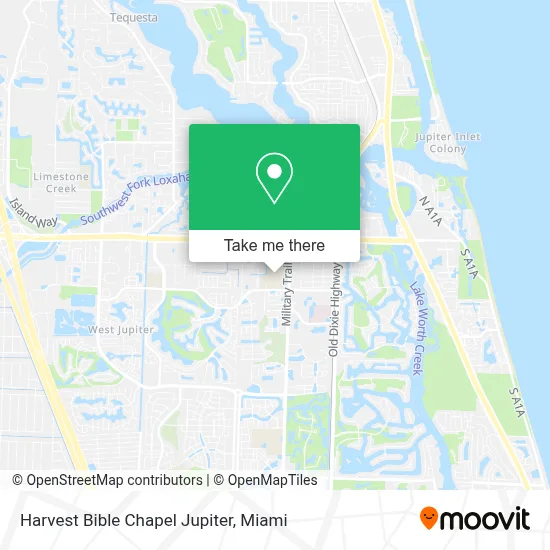 Harvest Bible Chapel Jupiter map