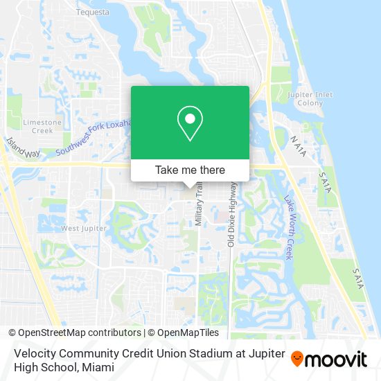 Mapa de Velocity Community Credit Union Stadium at Jupiter High School