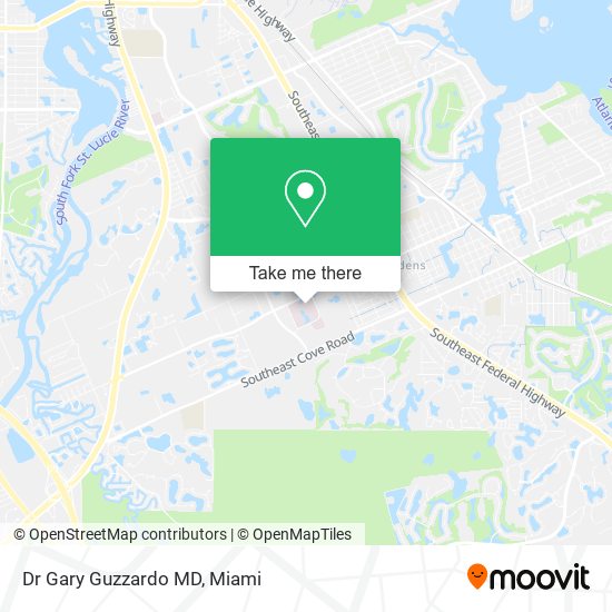 Mapa de Dr Gary Guzzardo MD