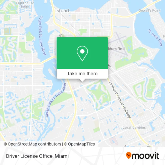 Driver License Office map