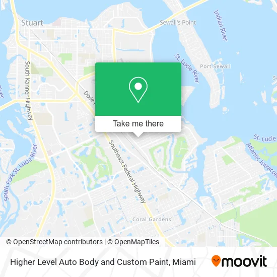 Higher Level Auto Body and Custom Paint map