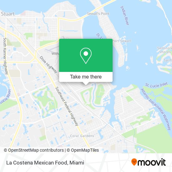 Mapa de La Costena Mexican Food
