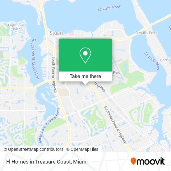 Mapa de Fl Homes in Treasure Coast