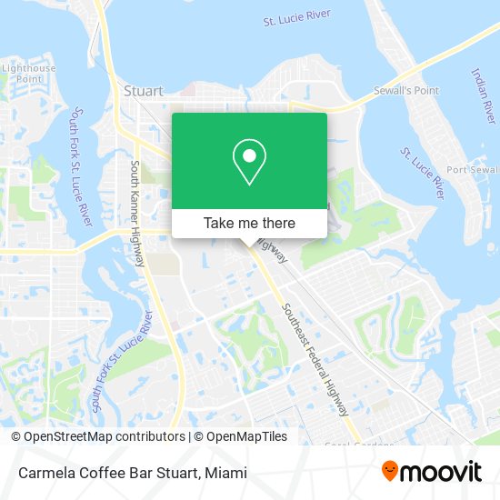 Carmela Coffee Bar Stuart map