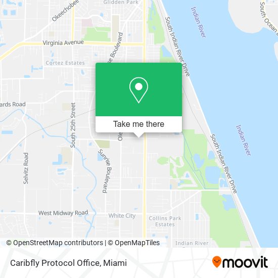 Mapa de Caribfly Protocol Office