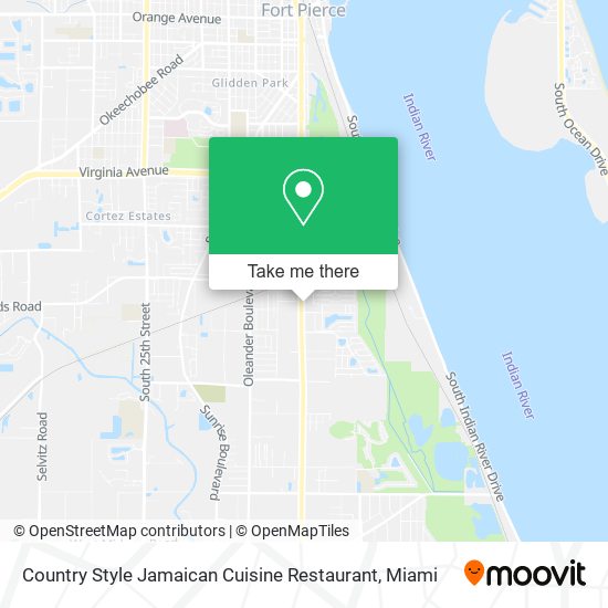 Mapa de Country Style Jamaican Cuisine Restaurant