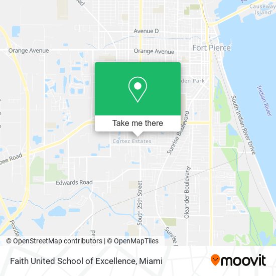 Faith United School of Excellence map
