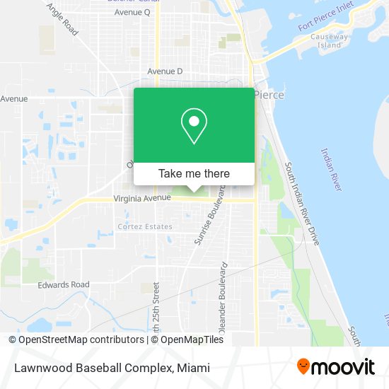 Lawnwood Baseball Complex map
