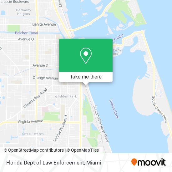 Mapa de Florida Dept of Law Enforcement