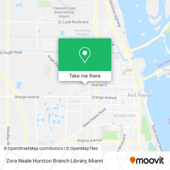 Mapa de Zora Neale Hurston Branch Library