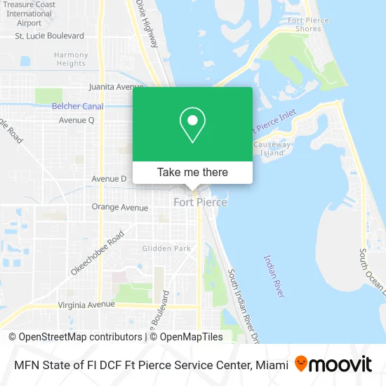 MFN State of Fl DCF Ft Pierce Service Center map