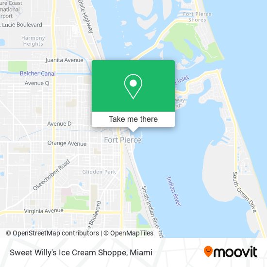 Mapa de Sweet Willy's Ice Cream Shoppe