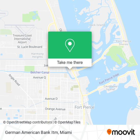 German American Bank Itm map